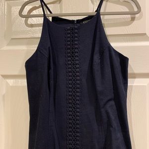 Never worn! Etcetera structured navy tank